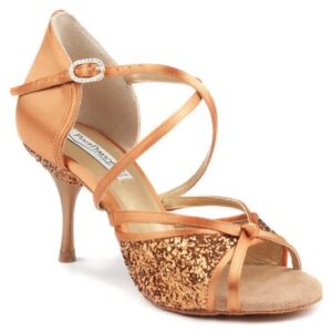 Chaussure de danse de salon Port Danse PD801 bronze dark satin